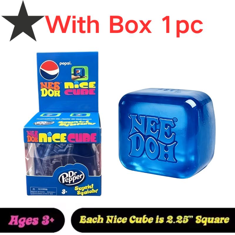 Nee Doh Nice Cube Сквиши-игрушка Мягкая гелевая текстура Сенсорное снятие стресса Подарок для детей и взрослых