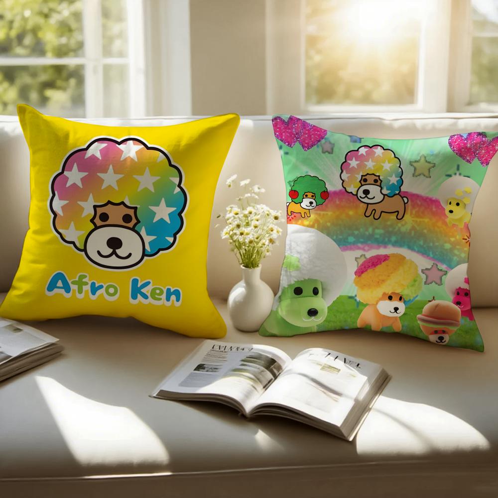 Japan AAfro KKen Cushion Cover Pillowcase Antidustmite Invisible Zipper Short Plush Sofa Cushion