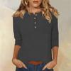Women Cute Print Tees Blouses Casual Plus Size Basic Tops Pullover For  3/4 Sleeve Shirts