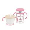Richell AQ First Step Mug + Straw Cup 200ml Set, Pink, 1 Set