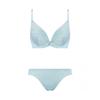 AMOSTYLE Dream Bra Deep V Bra Shorts Set Blooming Petals 3683 E80L Size & (Sterling Blue)