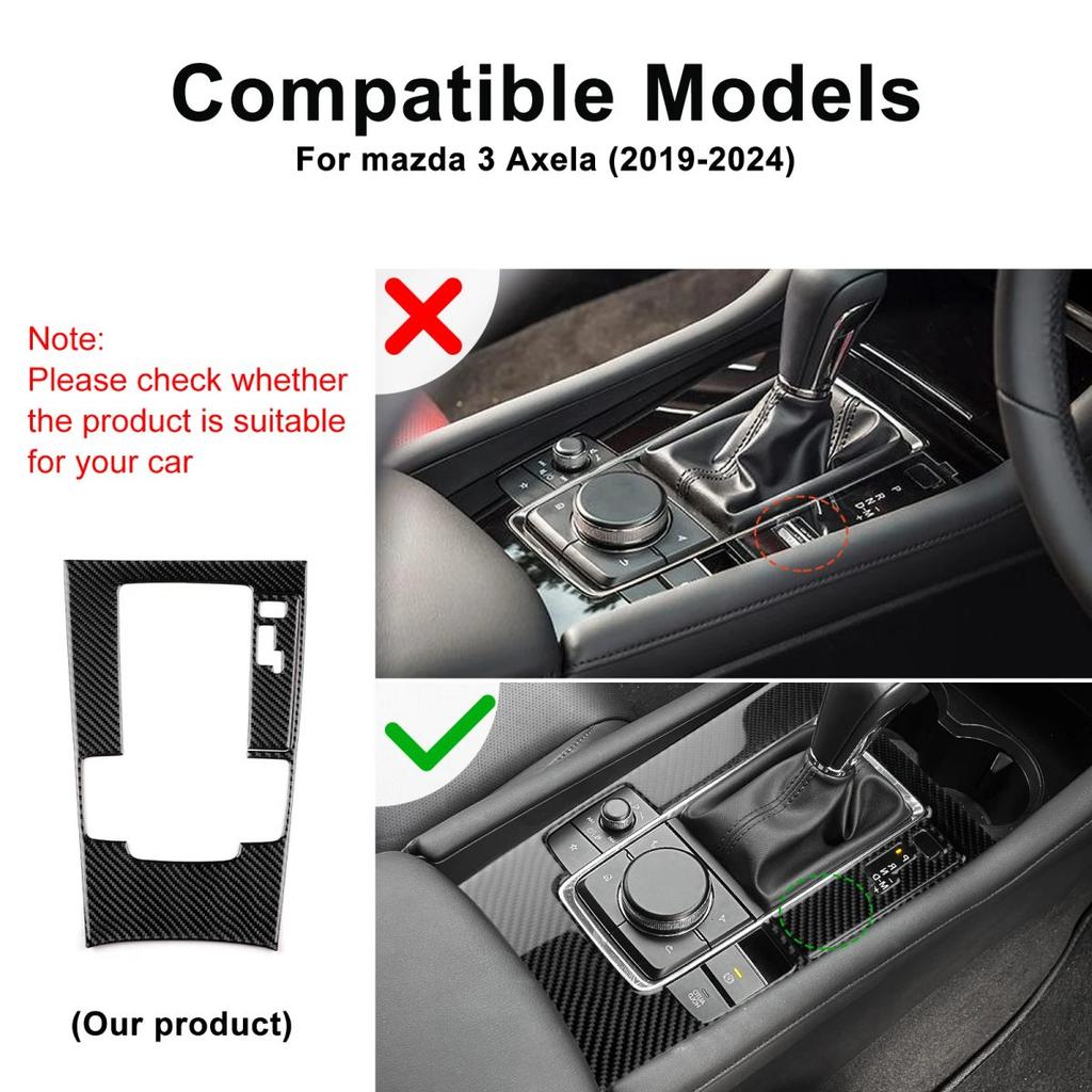 Real Soft Carbon Fiber Sticker For Mazda 3 Axela BP 2019-2021 2022 2023 2024 2025 Manual Automatic MT/AT LHD RHD Car Gear Shift