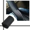 Microfiber Car Steering Wheel Cover Soft Leather Braid On The Steering-Wheel With Needle Thread DIY Car Decoration