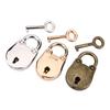 3Pcs Set Antique Padlock & Skeleton Key Notebook Metal Lock Silver Gold Bronze