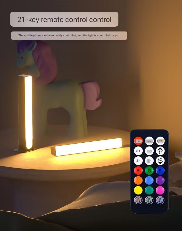 1 пара RGB-светомузыки, 180° умные световые панели, игровая светодиодная подсветка, 16 миллионов цветов DIY, пульт дистанционного управления, USB-подсветка с датчиком звука