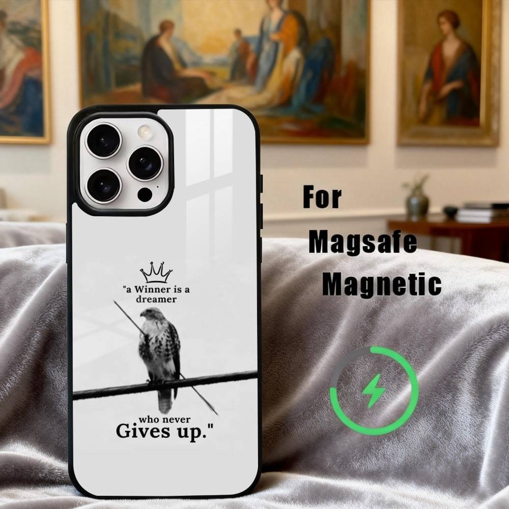 N-Never G-give U-up Phone Case For iPhone 17,16,15,14,13,12,Plus,Pro,Max for Magsafe Magnetic Wireless Charging