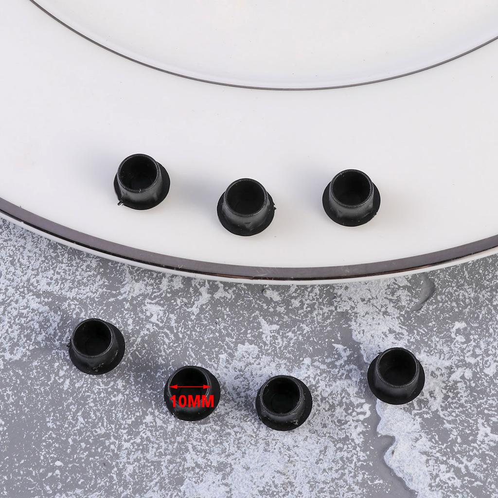 50Pcs Hinge Screw Covers Plastic 10Mm Cabinet Door Window Decorative Cover Conceal Hinge Plate Bolt Screw Caps Black