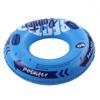 Inflatable Swimming Ring Thickened PVC Leakage Proof Double Valve Swim Tube with Handle for Pools Bathtubs Beaches Blue