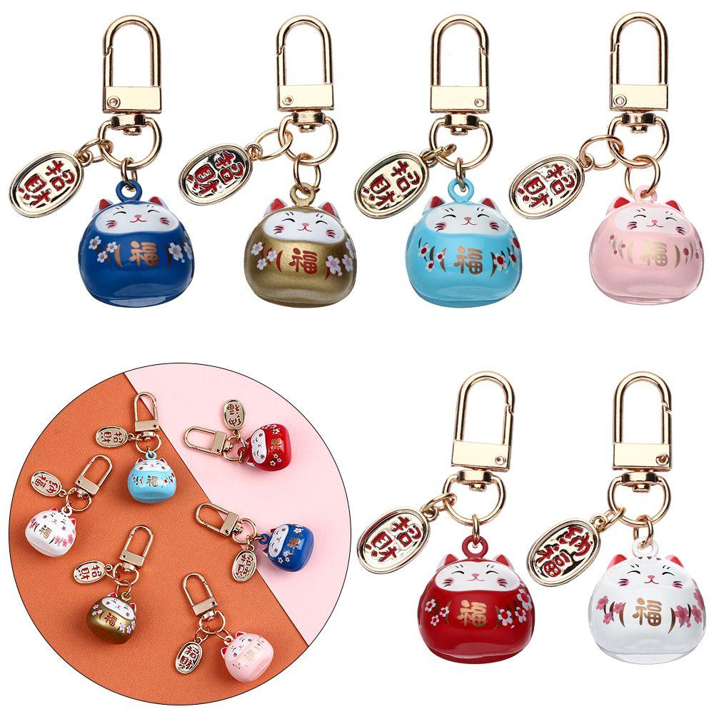 Woman Car Pendant Bag Charm Cute Key Chains Cartoon Keychain Lucky Cat Keychains Pendant Keyring