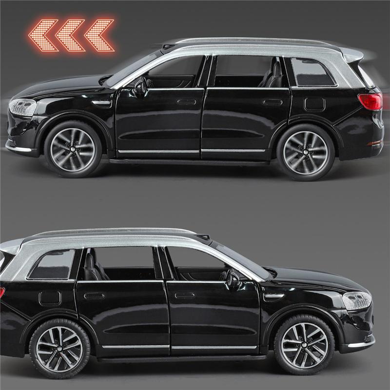 1/32 AITO M9 SUV Сплав Новый Энергетический Автомобиль Модель Литьевой Металл Роскошные Транспортные Средства Модель Автомобиля Симуляция Звука и Света Детская Игрушка Подарок