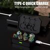 7 Pcs LED Light Electronic Dices with Charging Box Rechargable Glowing Polyhedral Dices Table Game Dices Durable