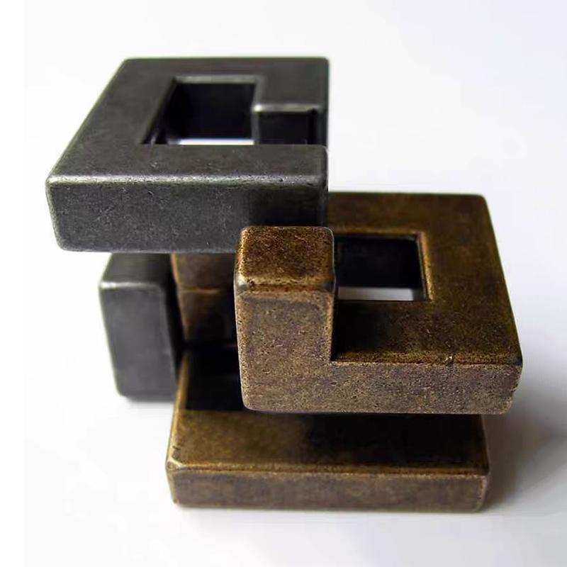 Magic Difficult Brain Teaser IQ Test Metal Puzzle Toy Mind Challenge Unlock Interlocking Educational Gifts For Kids Boys Girls