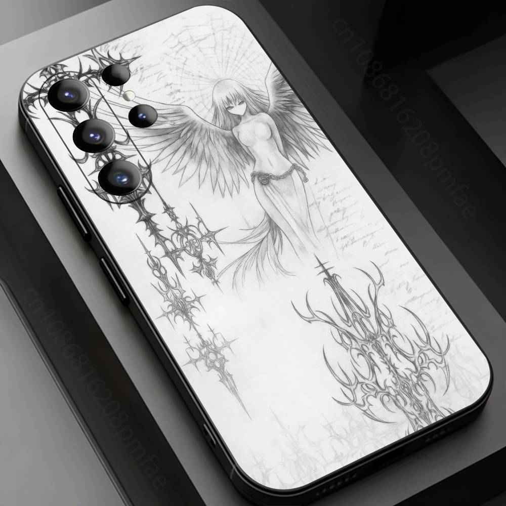 Чехол для телефона с готическим крестом для Samsung Galaxy S24, 25, 26, 23 22, 21, S20 Plus Ultra FE, мягкие чехлы fundas