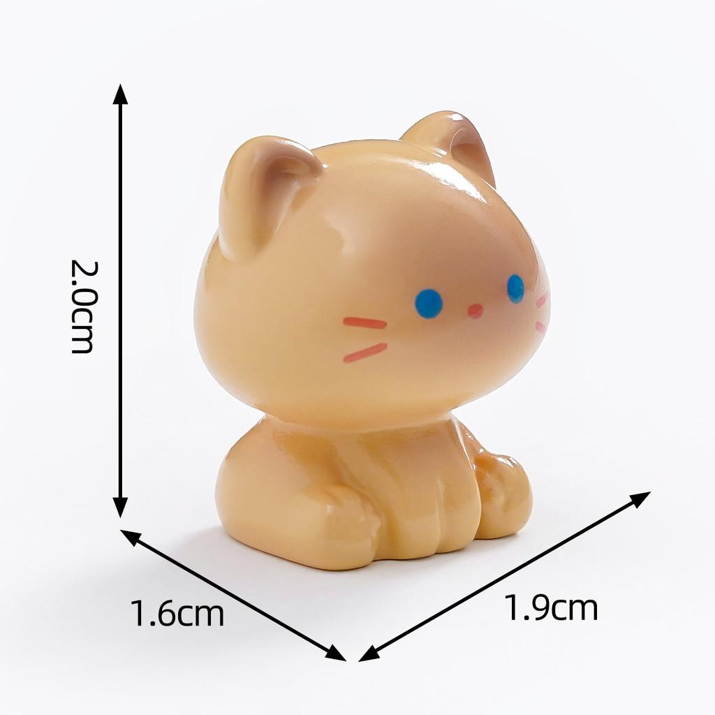 6Pcs/set Cartoon Mini Pet Cat Miniatures Resin Animal Ornament Fairy Garden Decoration Moss Terrarium Micro Landscape