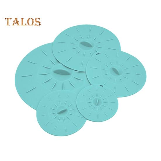 5 шт. силиконовых крышек для еды, герметичные многоразмерные крышки для мисок, кастрюль, сковородок, термостойкие крышки для сковородок, безопасные для микроволновой печи