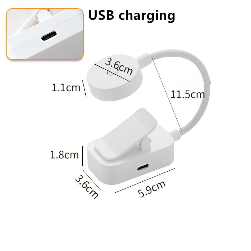 Mini LED Reading Book Light Table Lamp 3 Modes Adjustable USB Rechargeable Clip-On Study Reading Lamp for Travel Bedroom Book