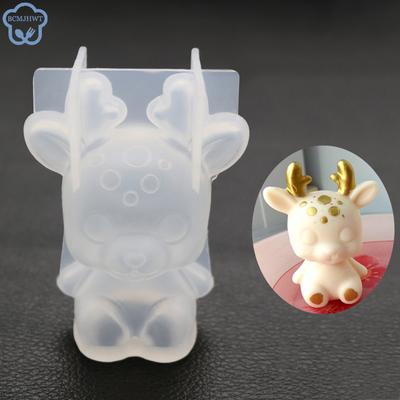 3d силиконовая форма Diy Геометрия стерео медведь олень кошка форма для животных форма для украшения торта инструменты орнамент форма эпоксидная форма