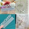 2pcs/set Heart Grid Stripe Border Metal Cutting Dies Set for DIY Scrapbooking Greeting Card Making Paper Embossing Craft