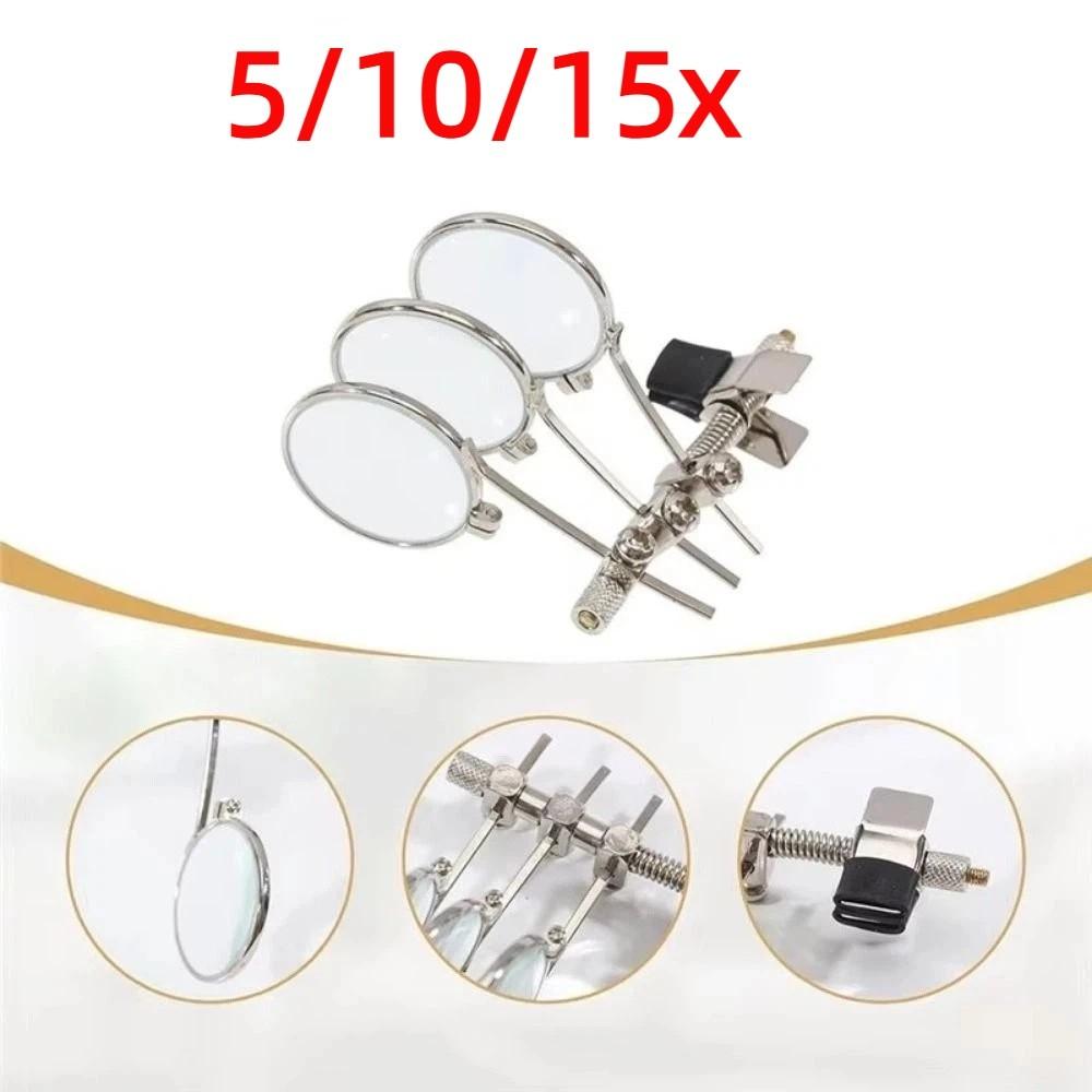 Clip-On Jeweller's Eye Loupe 5/10/15X Pocket Magnifier  Jewelry Crafting