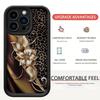 Черный золотой цветок леопардовый принт чехол для iPhone 14/15/16/17 Pro Max