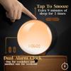 Wake-Up Light Alarm Clock with LED Sunrise/Sunset Simulation, FM Radio, and Colorful Night Lamp