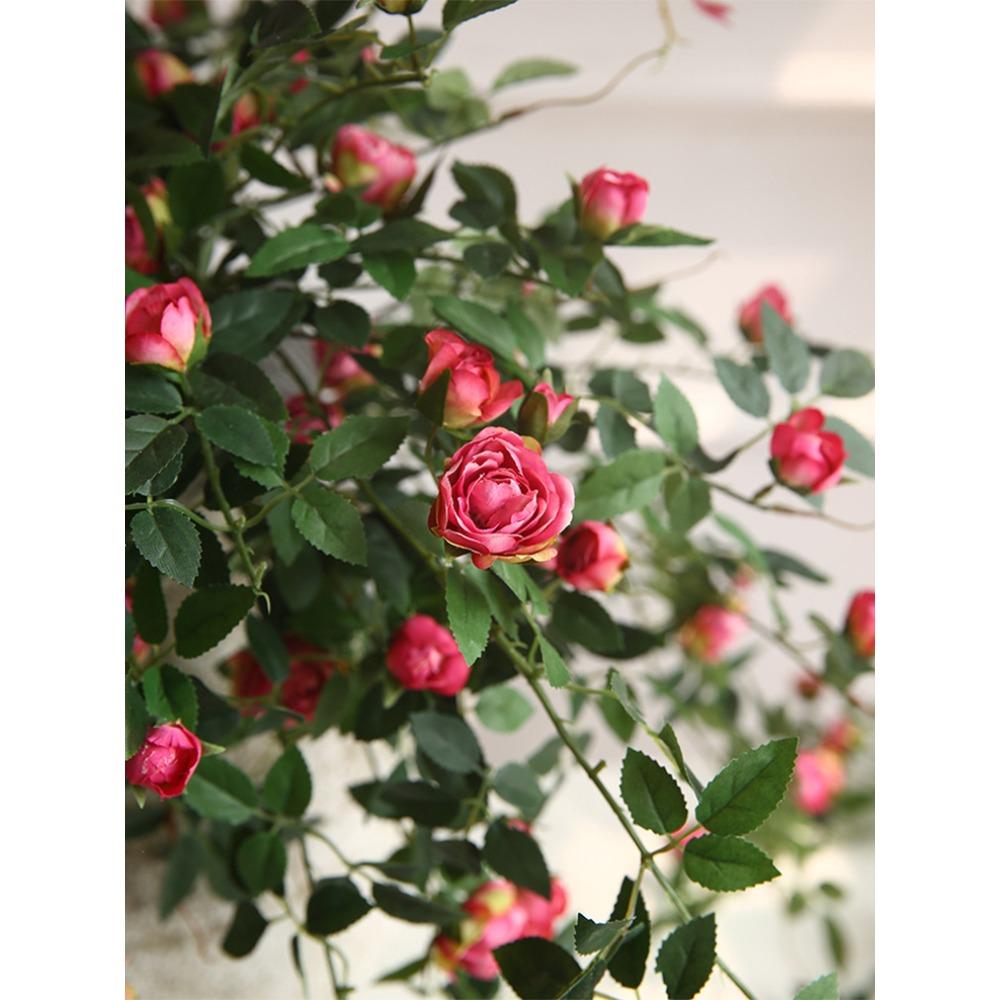 2 шт. искусственные подвесные цветы розы шелковая цветочная гирлянда плющ зелень искусственная цветочная лоза с ветками для стены дома комнаты сада свадебного украшения арки