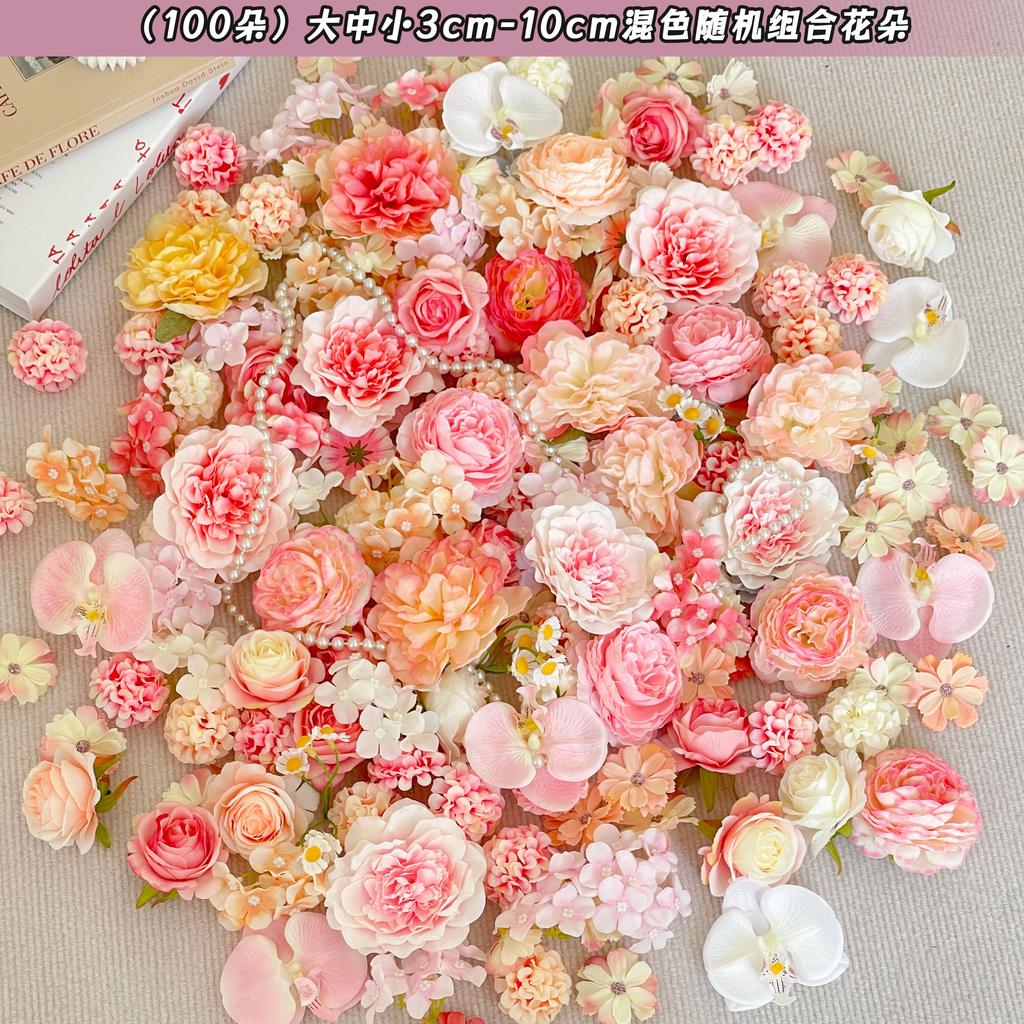 Artificial Small Flowers DIY Kit Mixed Colors 3cm 10cm Random Assortment for Hair Accessories Dress Decor