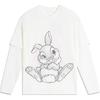 Li Ning X Disney Collaboration Sports Lifestyle Series Samp Rabbit Cartoon Letter Круглая горловина Удобная дышащая футболка с длинным рукавом AHSU724-1