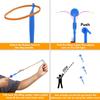 Outdoor Flash Rocket Toy Led Lights Glowing Slings Rocket Helicopter Flying Toy Kid's Party Fun Gift Rubber Band Ejector Toys