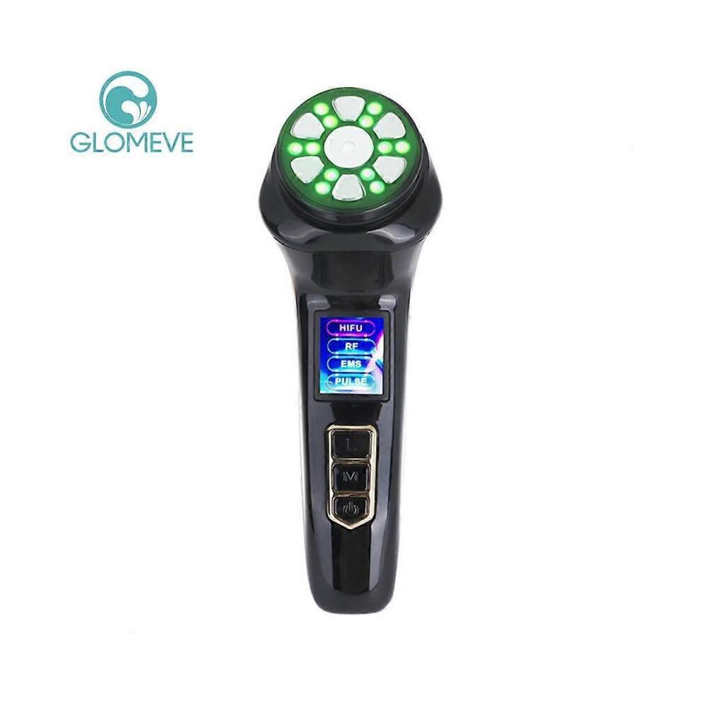 (EU Plug) NEW 4 in 1 Mini HiFu Ultrasound RF EMS MFIP Pulse Facial Lifting Skin Tightening Anti Wrinkle Massager SPA Beauty Device