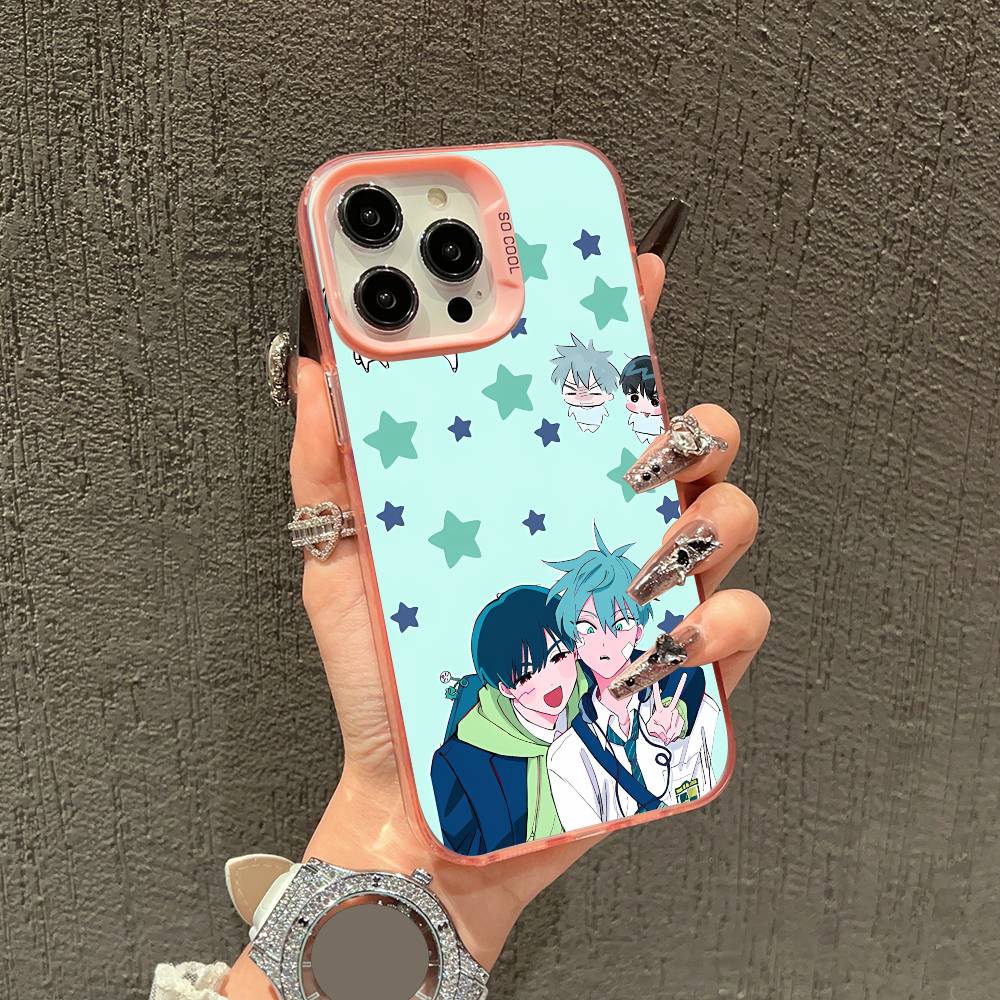 A-Пришелец C-Мультяшный Сценический Чехол Для Телефона Для iPhone 17,16,15,14,13,12,11,Pro,Max,Plus,E,SE4,Air,Mini Розовый IMD Коробка