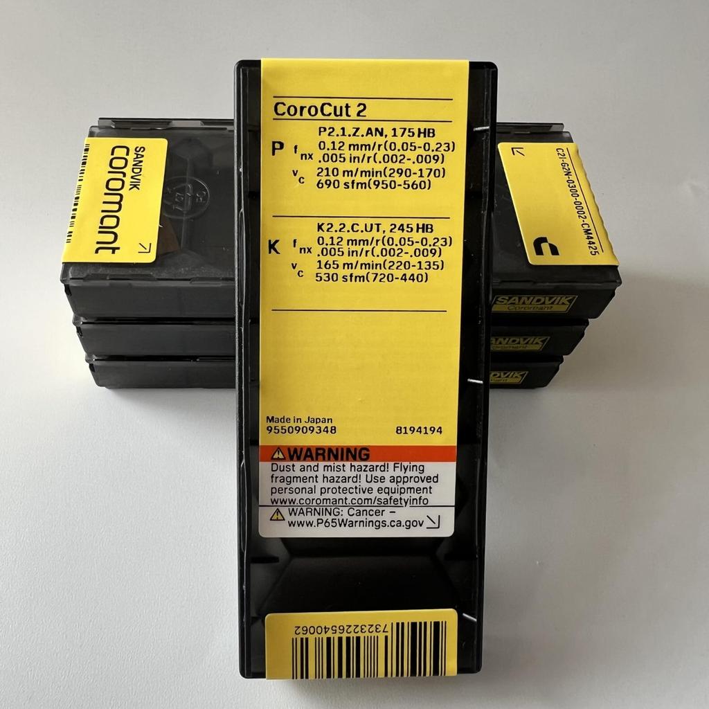 Sandvik / C2I-G2N-0300-0002-CM 4425 / Оригинальные шведские твердосплавные лезвия 5 шт.