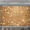 2D flat banner background for celebration party with golden glittering star theme various-sized flashing bright spots