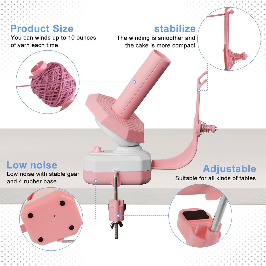 Electric Wool Winder Automatic Yarn Ball Winder Easy to Use Efficient Yarn Cake Winders for Craft Enthusiasts Knitting Supplies
