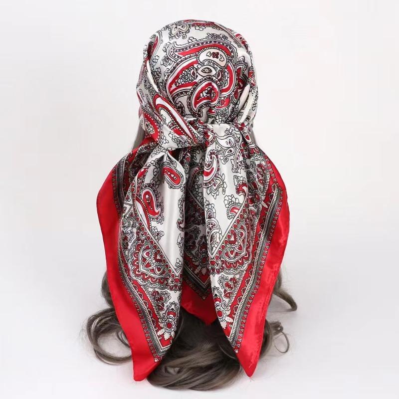 Meier Silk scarf 90cm women's headscarf new letter print scarf satin square scarf