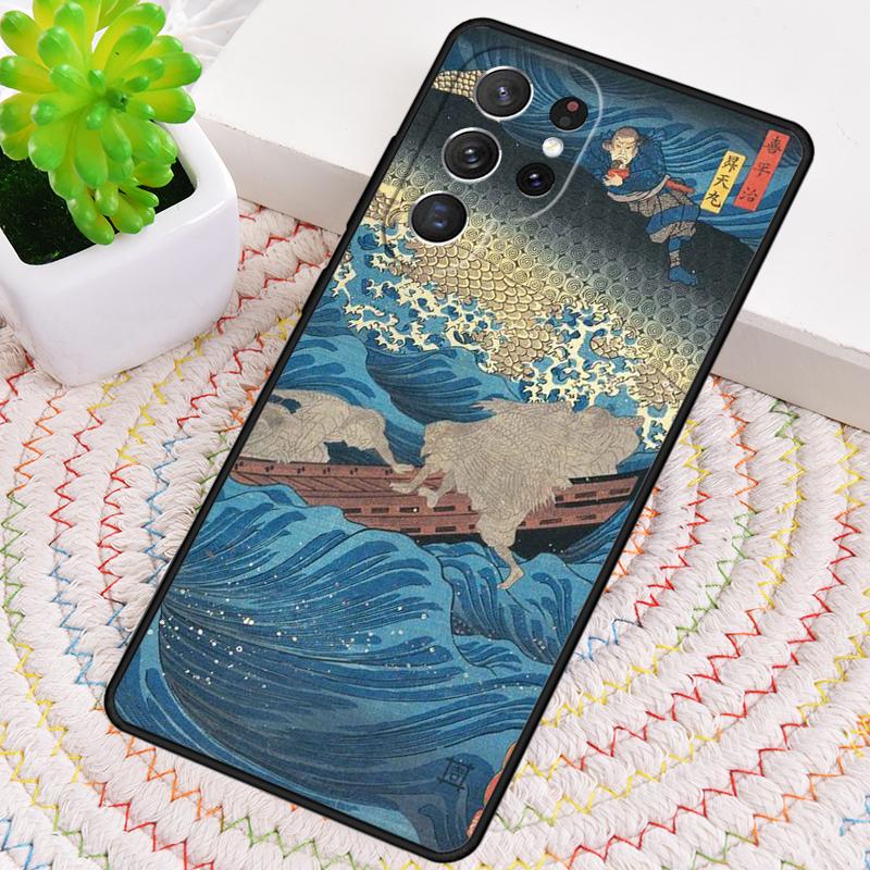 Японский паб Волна Аниме Арт Силиконовый чехол для телефона для Samsung Galaxy note 10 pro S26 S25 S24 S23 S22 S21 Plus S25Ultra Capa Чехол