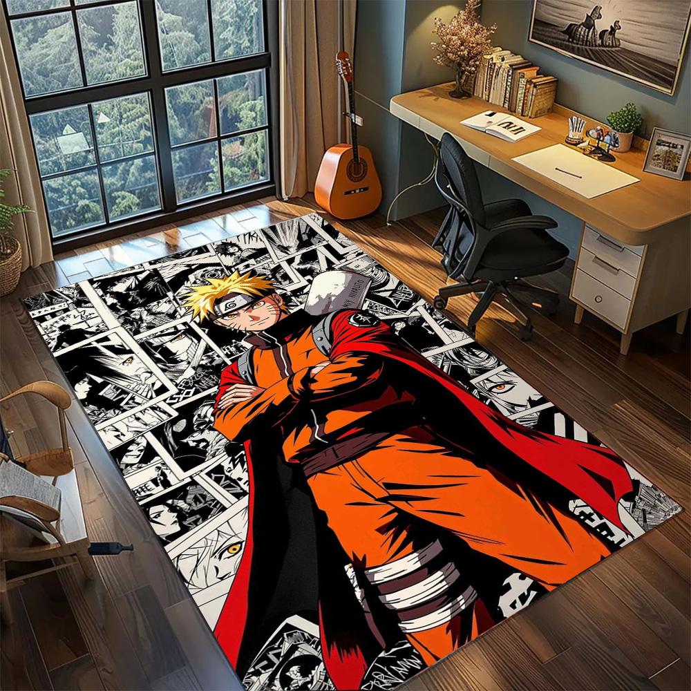 Naruto Home Decor Carpet Large Area Rugs Non Slip Washable Floor Mat for Gamer Room Bedroom