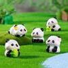 Pandas Figurines Mini Pandas Decors Waterproof Toy Playsets Miniature Doll Garden Figurines Cake Toppers Parties Favor