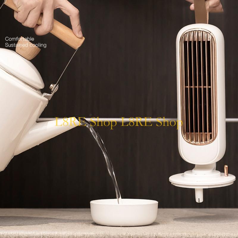 L8RE USB Air Cooler Humidifier Cooling Tower Fan Desktop Cooling Tower Fan Air Conditioner Fan for Home Office