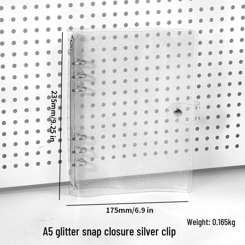Прозрачный альбом с отрывными листами из ПВХ в корейском стиле формата А5/А6 и дневник ученика с 6 отверстиями