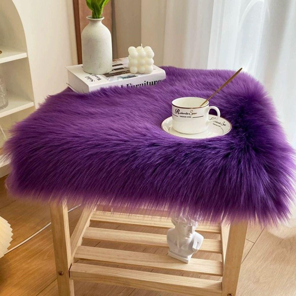 45*45cm Faux Fur Carpets Fluffy Shaggy Fur Rugs Sofa Pillow Cushion Chair Cover
