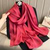 90*180cm Long Silk Feeling Satin Scarf Smooth Lightweight Sunscreen Satin Shawls Wrap Headscarf for Women