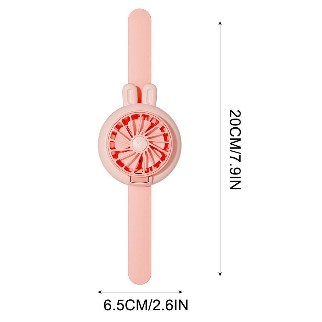 Персональный мини-вентилятор на запястье USB-перезаряжаемый вентилятор для часов с регулируемым ремешком на запястье Портативный скоростной карманный вентилятор для детей Дети в помещении и на открытом воздухе Офис Tr