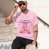 2026 New Cute Kawaii Pink Spaceship Cat Y2k Graphic Tee Trendy Creative Gift Short Sleeve Tshirt