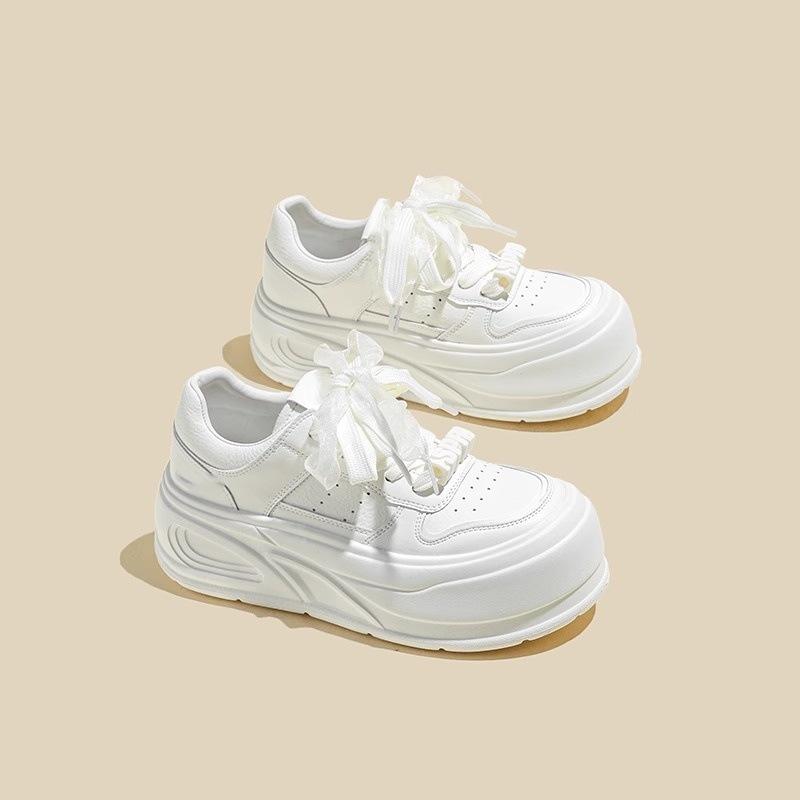 Туфли Gu Yunshu на толстой подошве белого цвета, повседневные туфли на толстой подошве для женщин 2025 года, новая корейская версия универсального персонализированного кабана