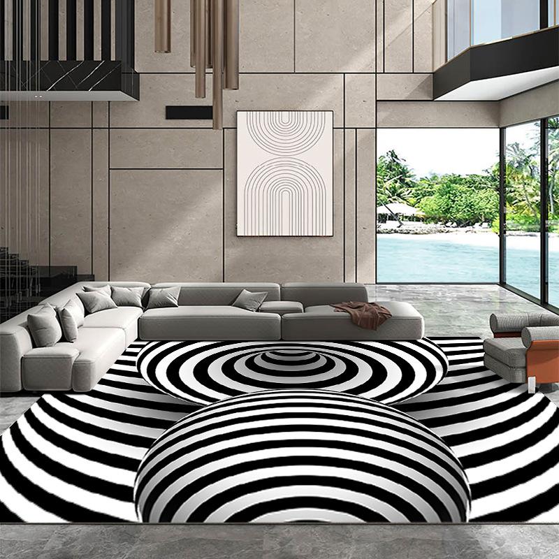 3D Vertigo Visual Whirlpool Carpet Living Room Sofas Decoration Bedroom Bedside Rug Creative Anti-skid Kitchen Balcony Floor Mat