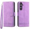 For Samsung Galaxy S25+ Leather Case Lines Imprint Wallet Phone Cover