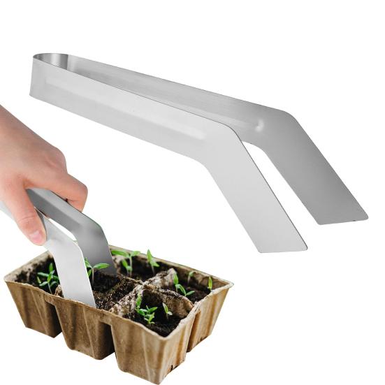 Щипцы для пересадки из нержавеющей стали, инструмент для пересадки рассады, ручные садовые щипцы, рассадопосадочная машина, избегайте повреждения корней комнатных и уличных растений