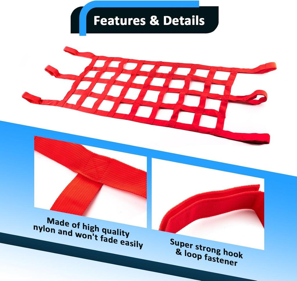 1x Сетка-гамак на крышу автомобиля, сетка для груза на крышу, сверхпрочная для TJ YJ JK JKU JL JLU JT 1987-2025 для Suzuki Jimny JB74 19-23