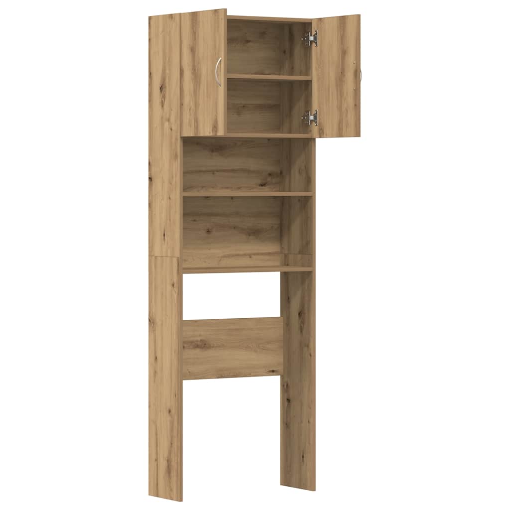 Washing Machine Cabinet in Artisan Oak 64 x 24 x 190 cm Engineered Wood